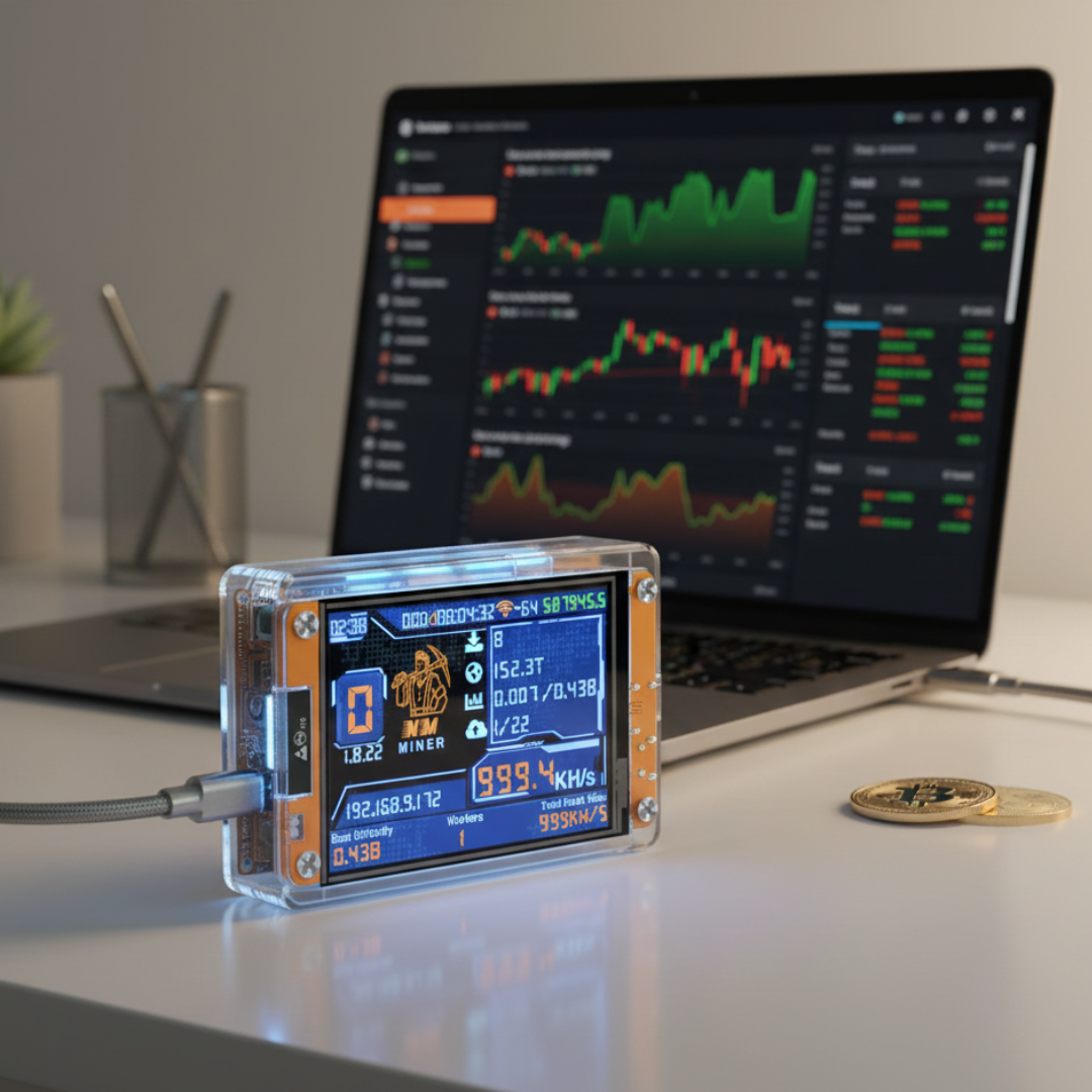 Mini Bitcoin Miner Board with Display